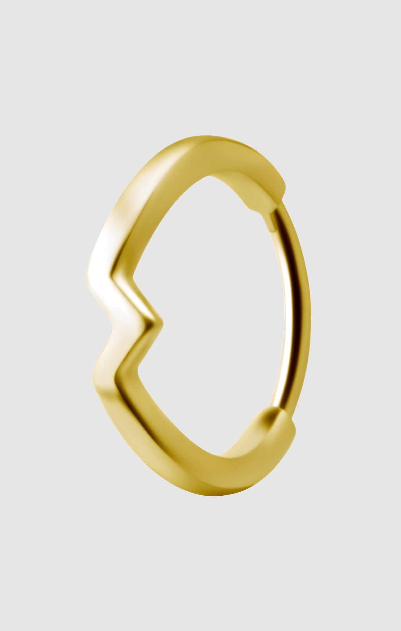 Gold Vibe Hoop piercing earring made from titanium with gold PVD coating, suitable for facial and conch piercings. Available in 10mm and 11mm diameters with a 1.2mm thickness. Silver Vibe Hoop piercing earring made from titanium with silver PVD coating, suitable for facial and conch piercings. Available in 10mm and 11mm diameters with a 1.2mm thickness.