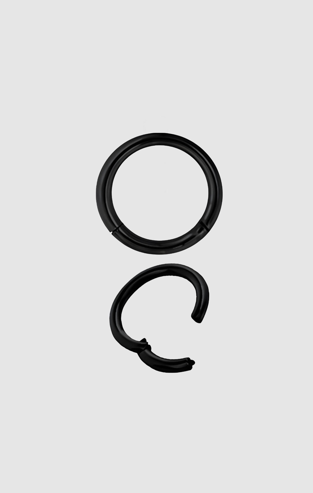 ZenWreath clicker earring crafted from titanium with silver and gold PVD coating, suitable for lobe, helix, tragus, rook, conch, forward helix, septum, daith, labret, and nostril piercings.